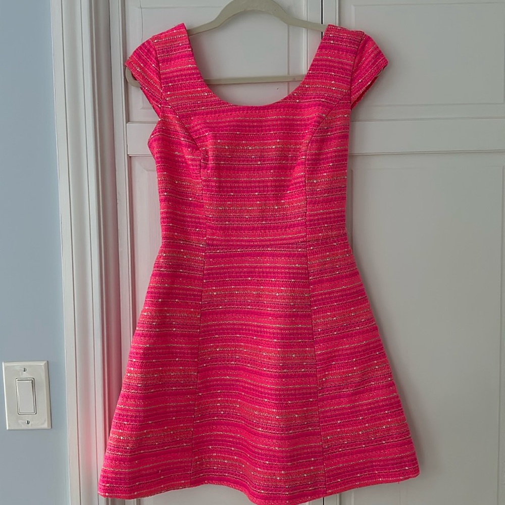 Lily Pulitzer Neon Pink Metallic dress. Size 4